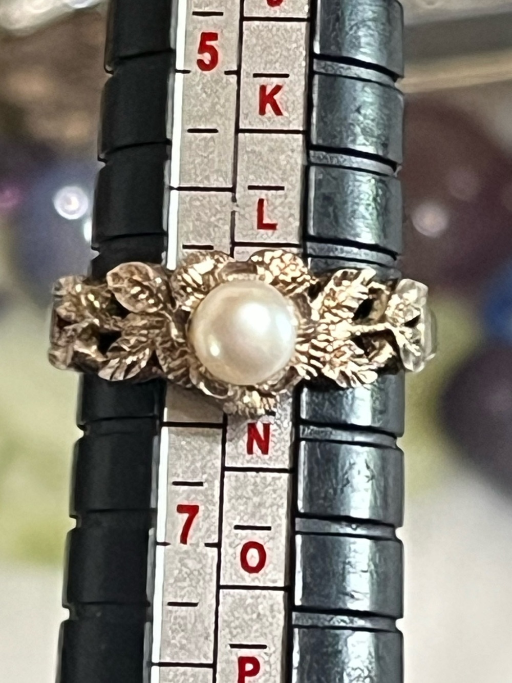 Vintage 925 Pearl Ring - Picture 10 of 12